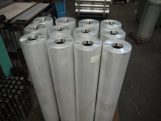Aluminium sleeve type gravure rollers wrapped after final machining